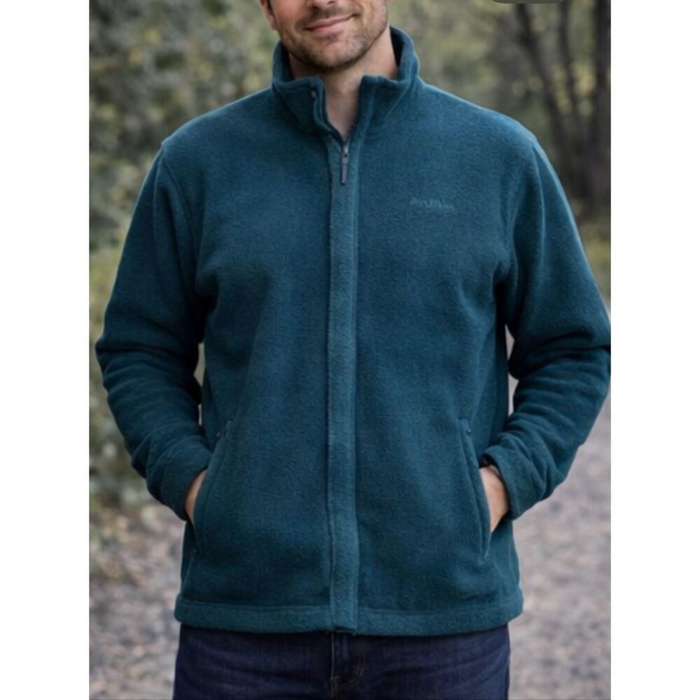 L.L. Bean vintage dark green full zip fleece size xl